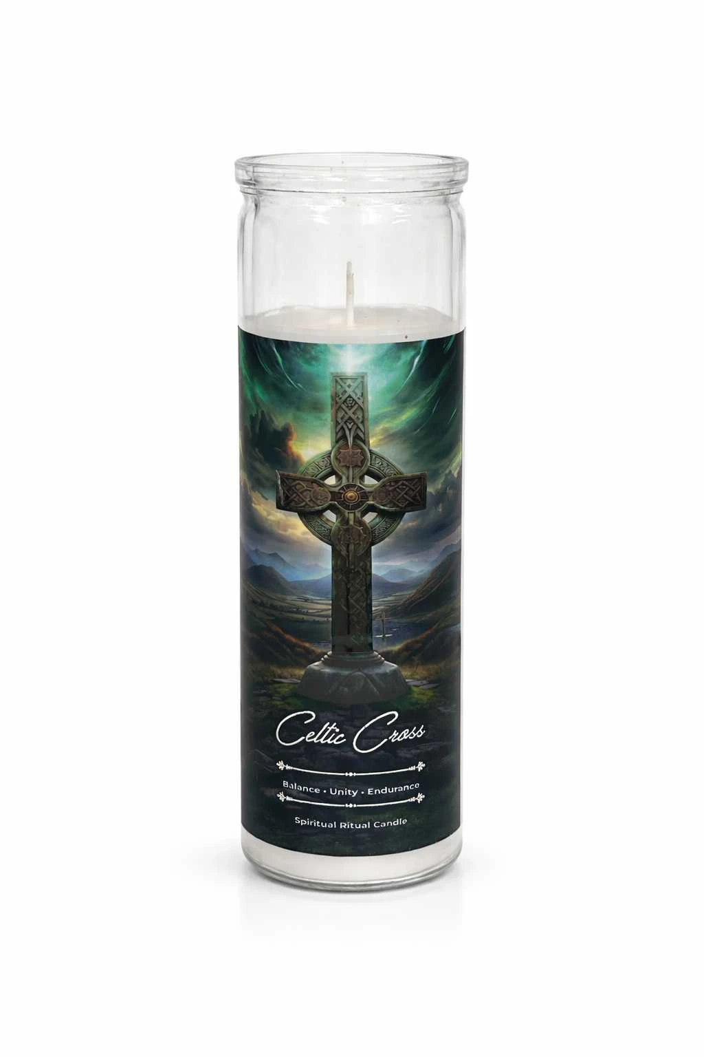 Celtic Cross Spiritual Ritual Jar Candle