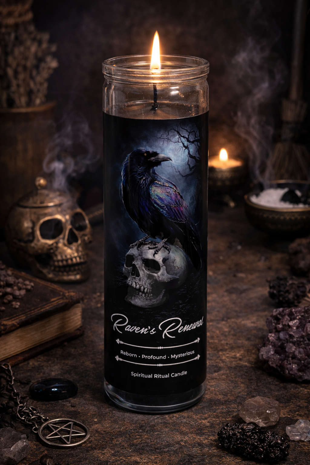 Raven's Renewal Ritual Jar Candle