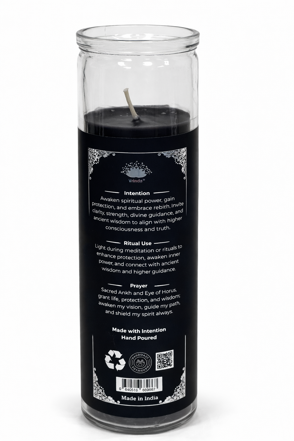 Ankh with Horus Eye Ritual Jar Candle