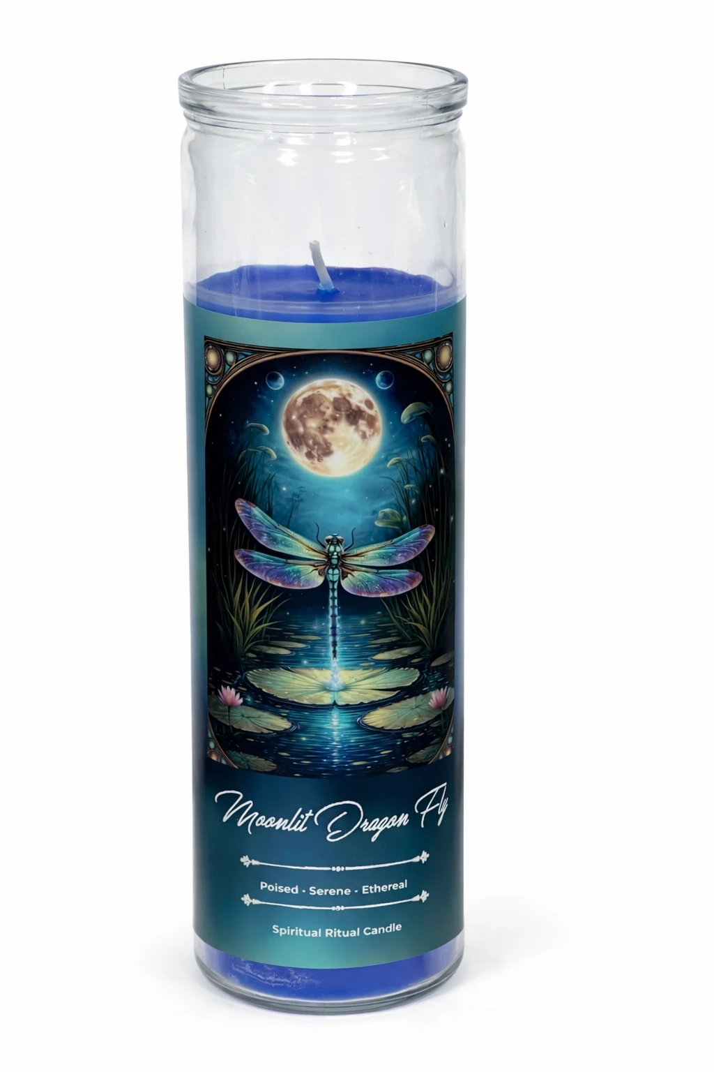 Moonlit Dragon fly Ritual Jar Candle