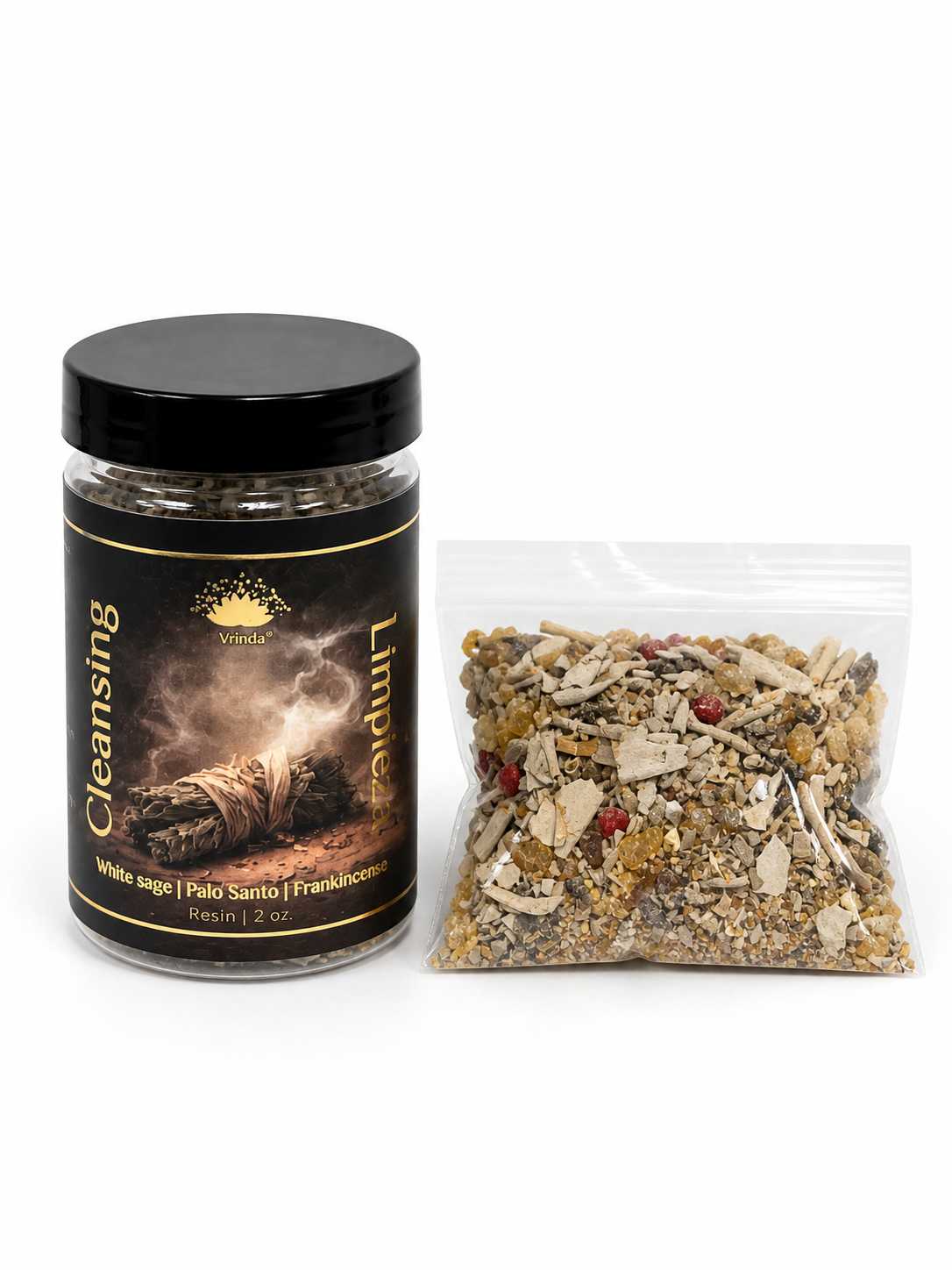 Cleansing Ritual Resin blend with herbs 2 oz