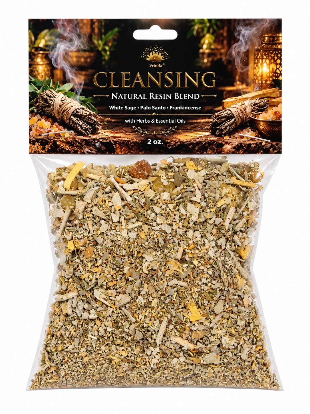 Cleansing Ritual Resin blend with herbs 2 oz