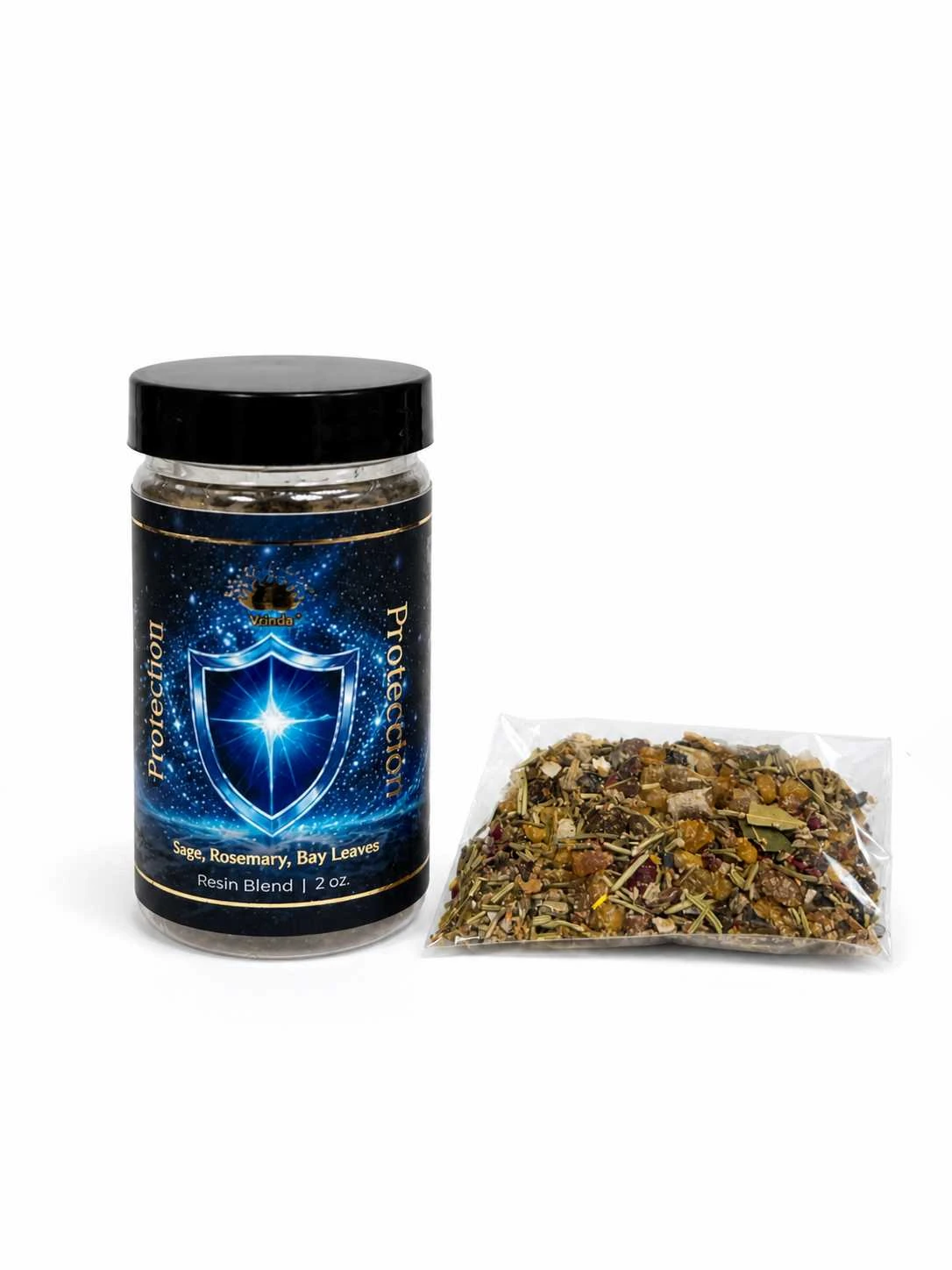 Protection Ritual Resin Blend with herbs 2 oz