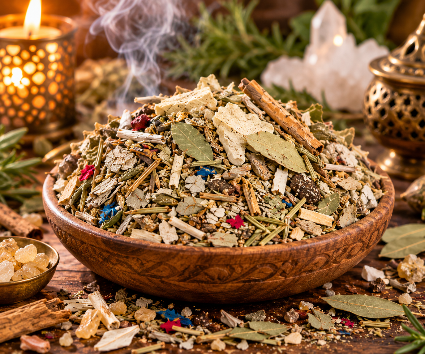 Protection Ritual Resin Blend with herbs 2 oz