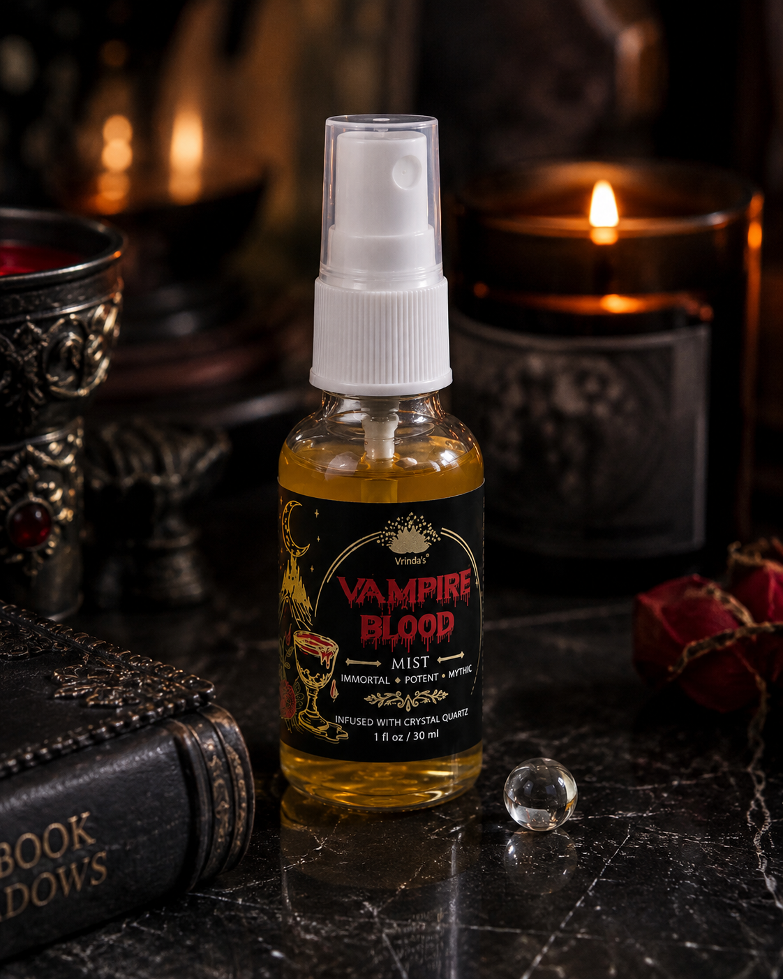 Vampire Blood Air Freshener with Clear Quartz Crystal – 30 ml
