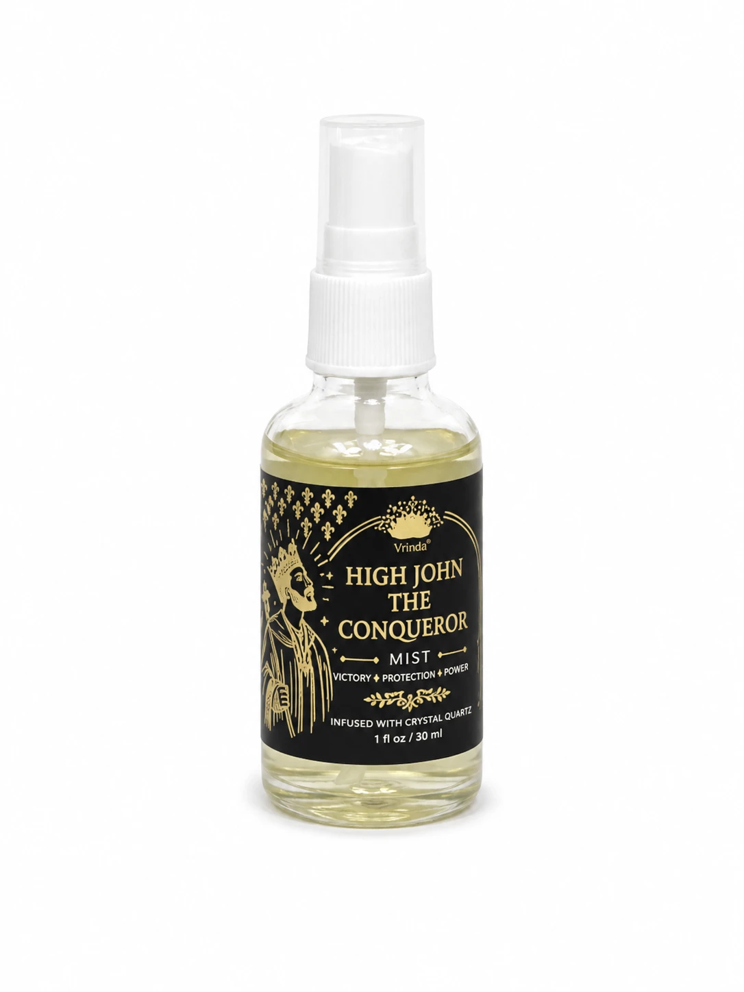 High John the Conqueror Air Freshener with Clear Quartz Crystal