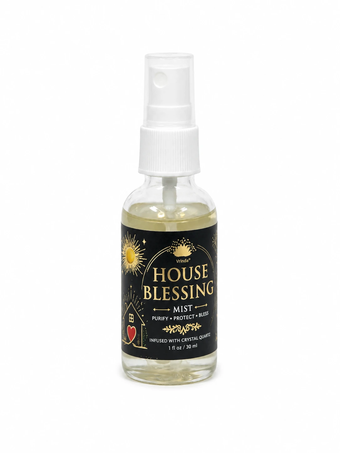 House Blessings Air Freshener with Clear Quartz Crystal