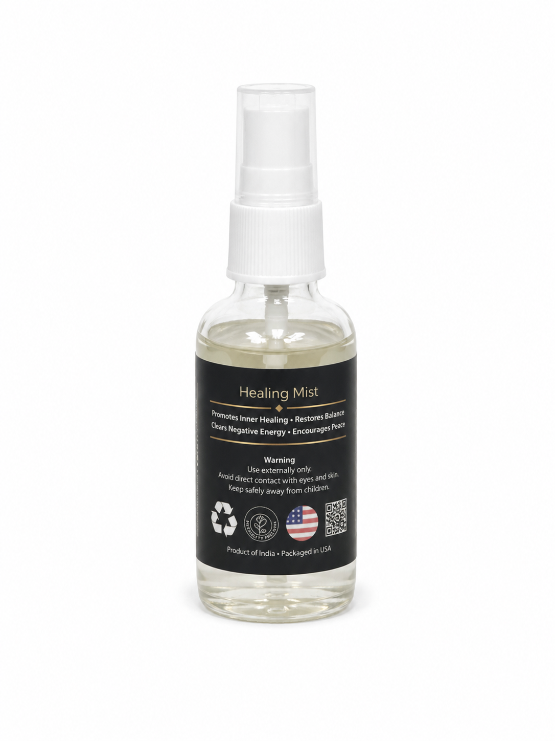 Healing Air Freshener with Clear Quartz Crystal – 30 ml