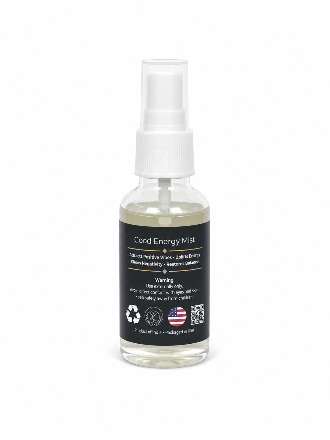 Good Energy Air Freshener with Clear Quartz Crystal – 30 ml