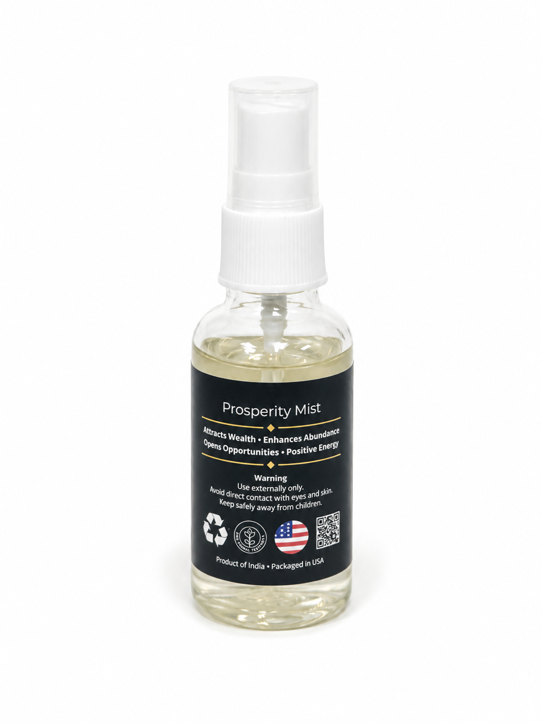 Prosperity Air Freshener with Clear Quartz Crystal