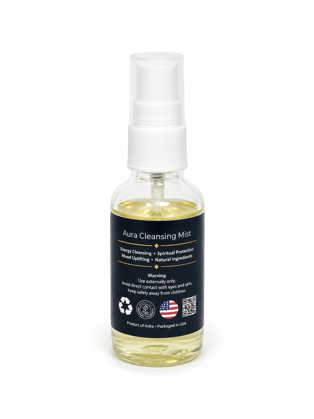 Aura Cleansing Air Freshener with Clear Quartz Crystal – 30 ml