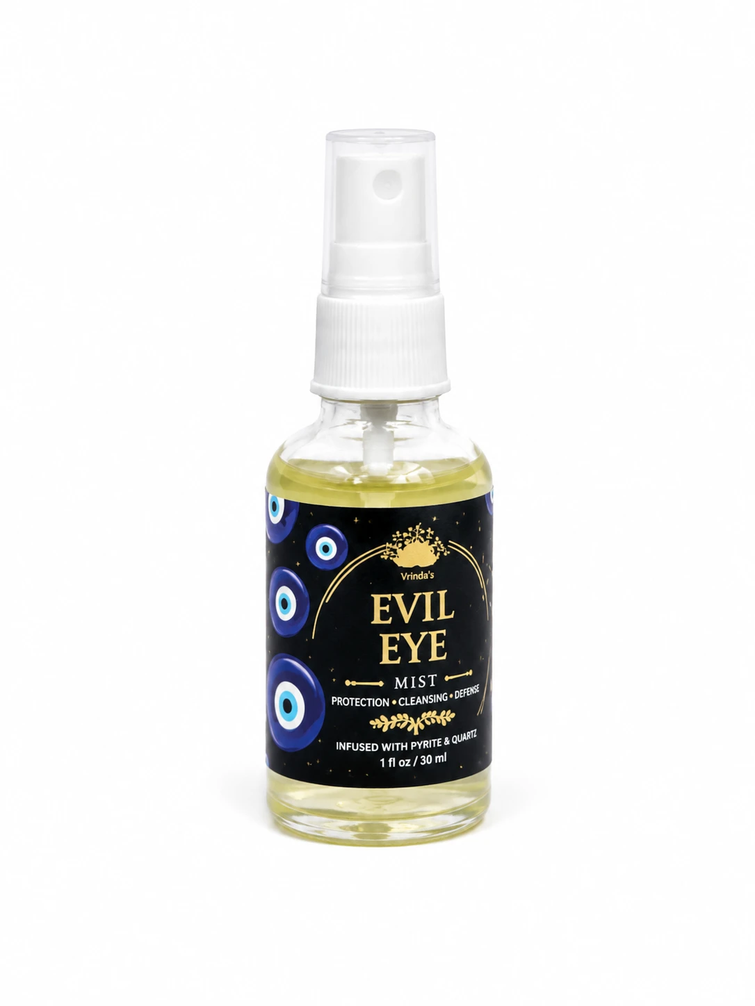 Evil Eye Air Freshener with Clear Quartz Crystal 