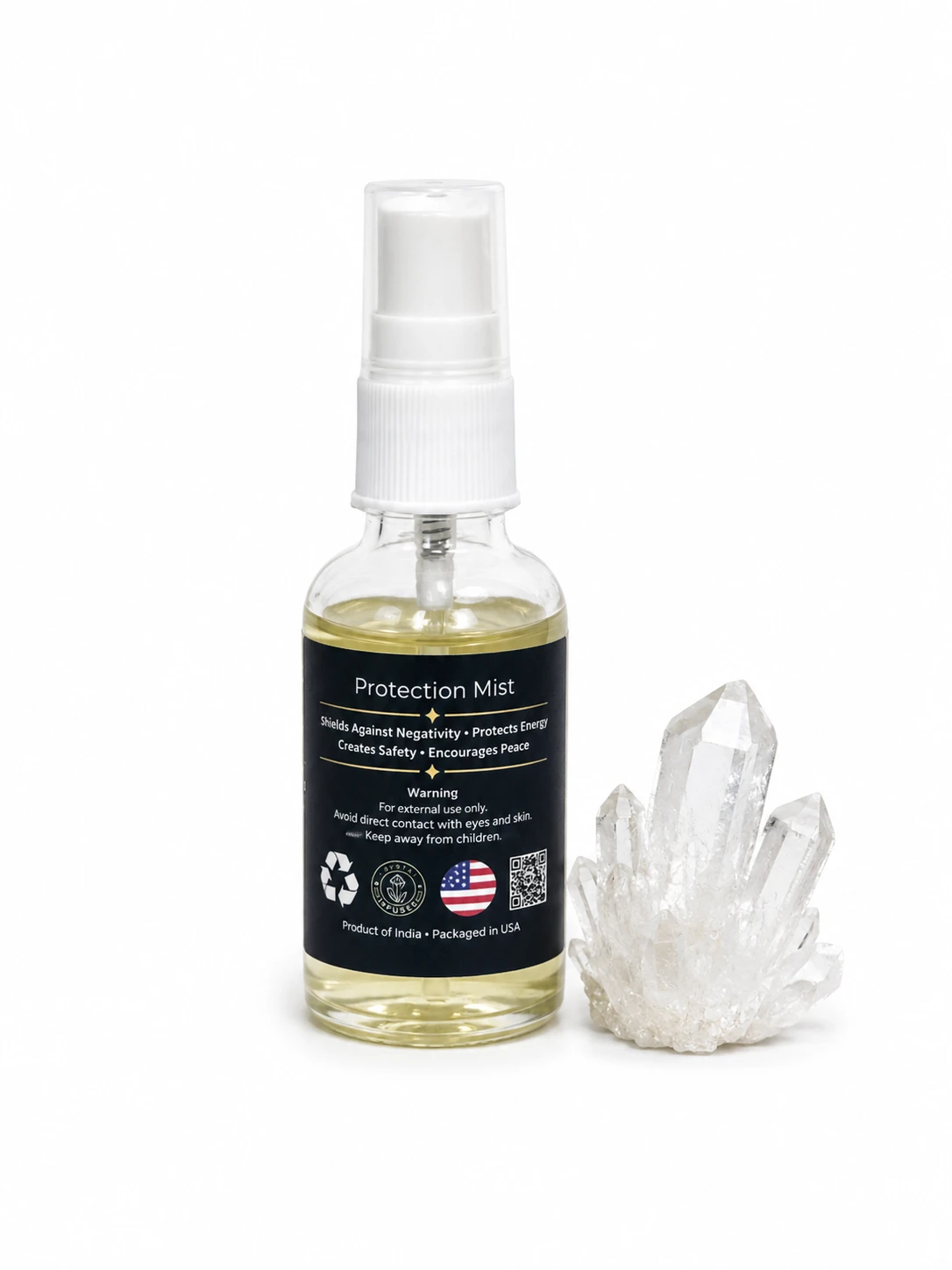 Protection Freshener with Clear Quartz Crystal