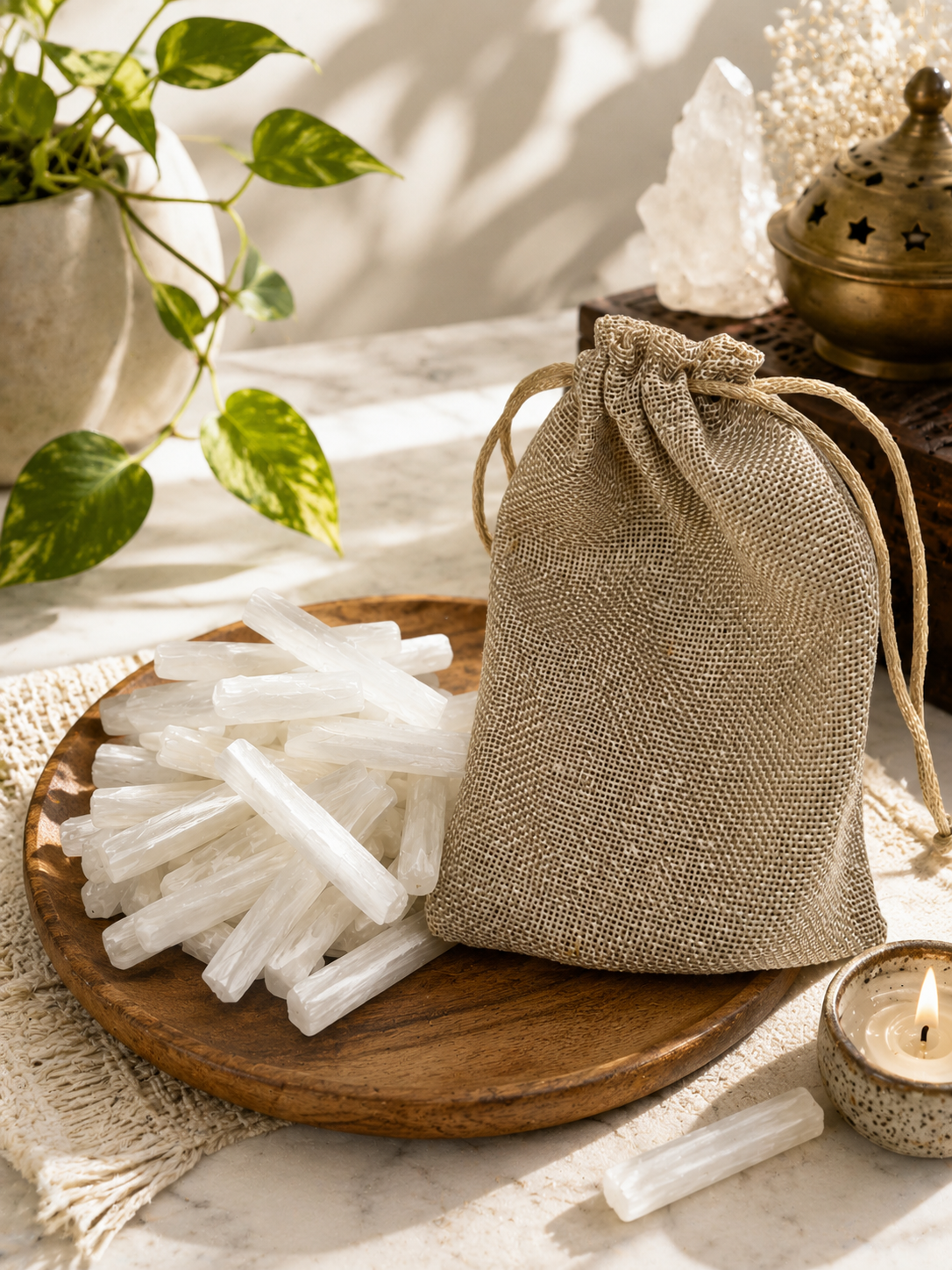 Chips Selenite 1/2 Pound