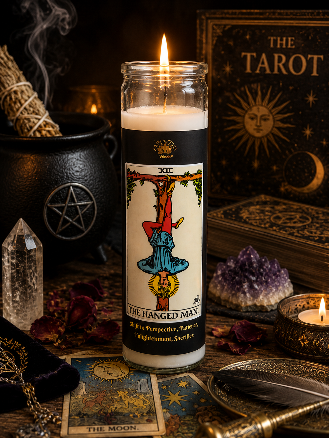 The Hanged Man Tarot candle