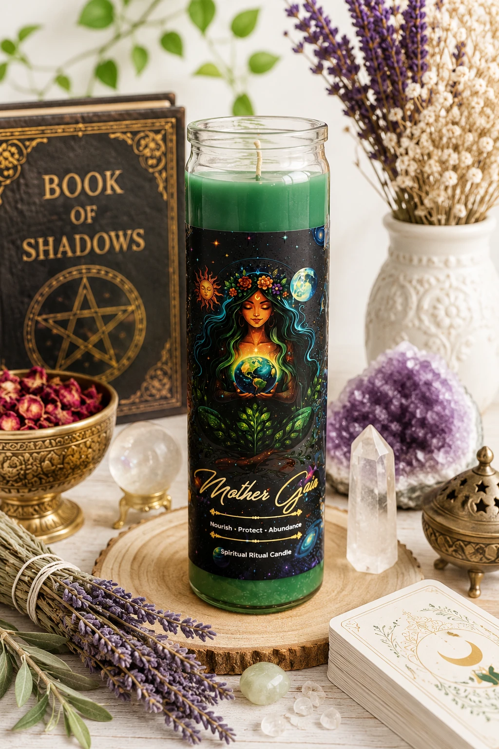 Mother Gaia Spiritual Ritual Jar Candle