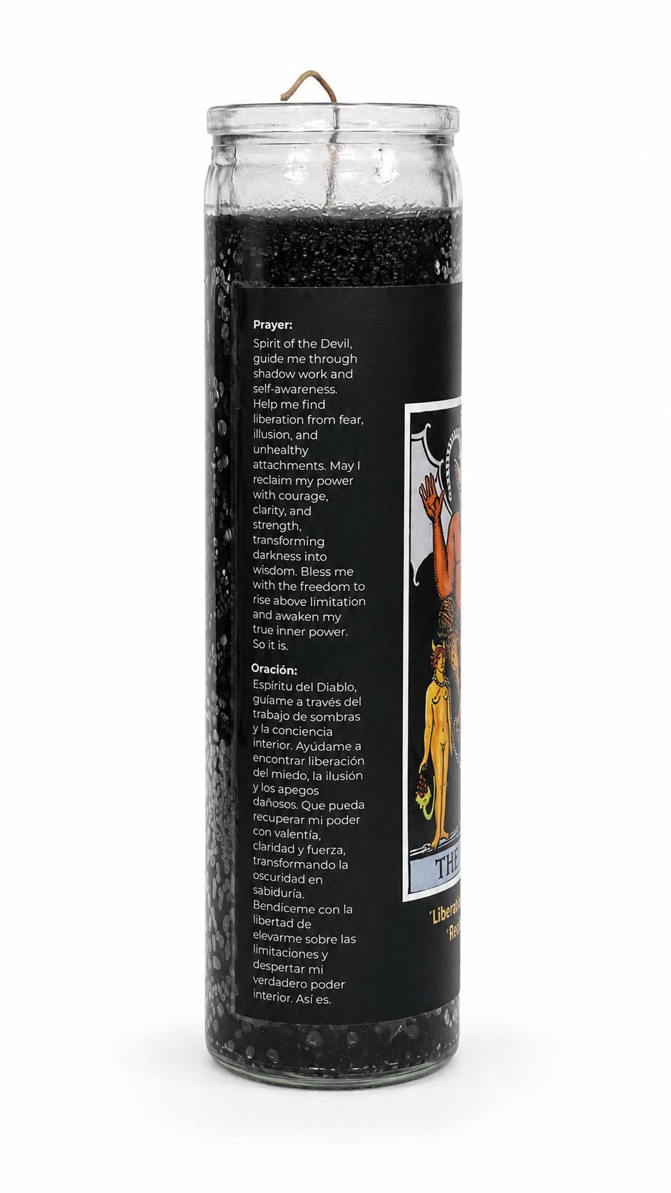 The Devil Man Tarot candle