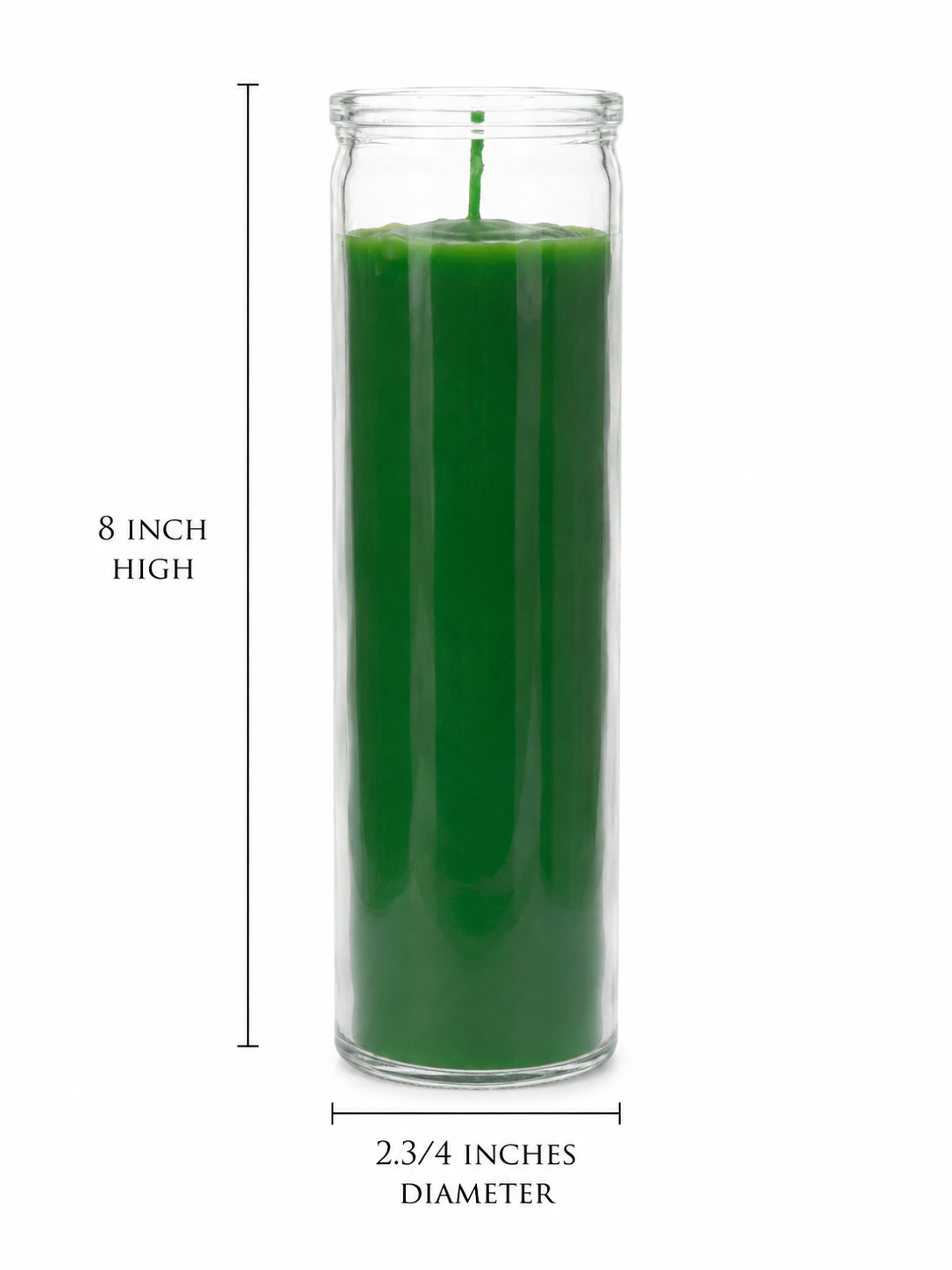 Unscented Glass Jar Candle - Green(380gm)