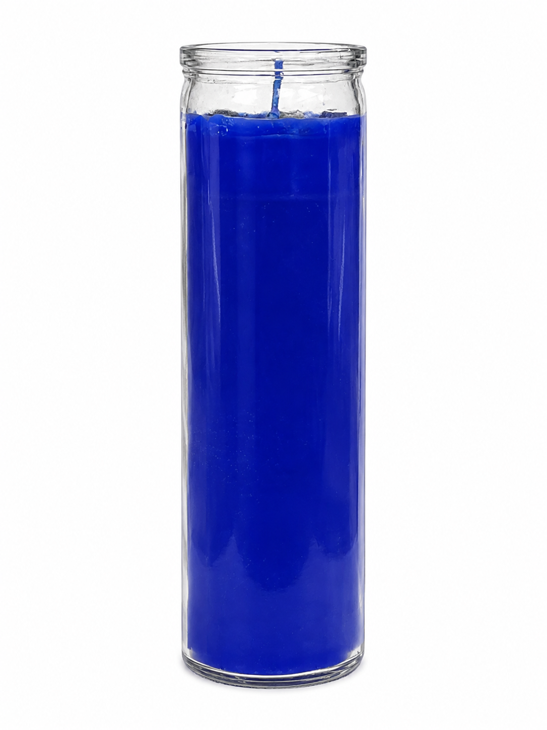 Unscented Glass Jar Candle - Blue (380gm)