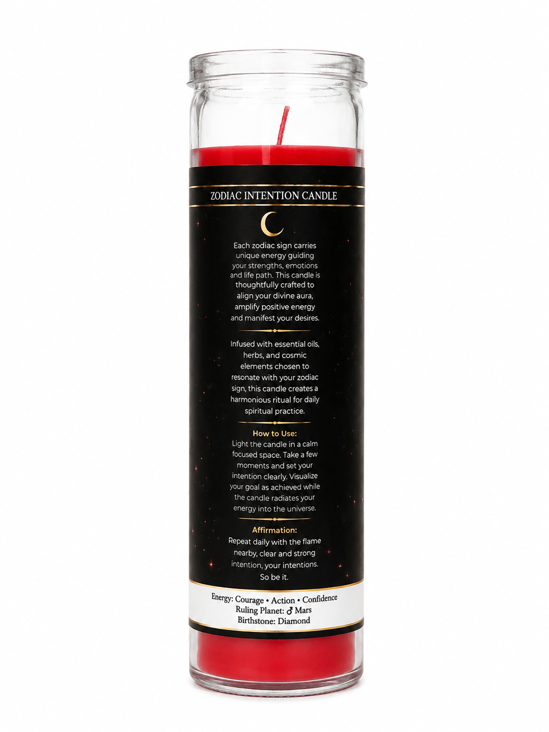 Glass Jar Candle Scented - Aries The Ram