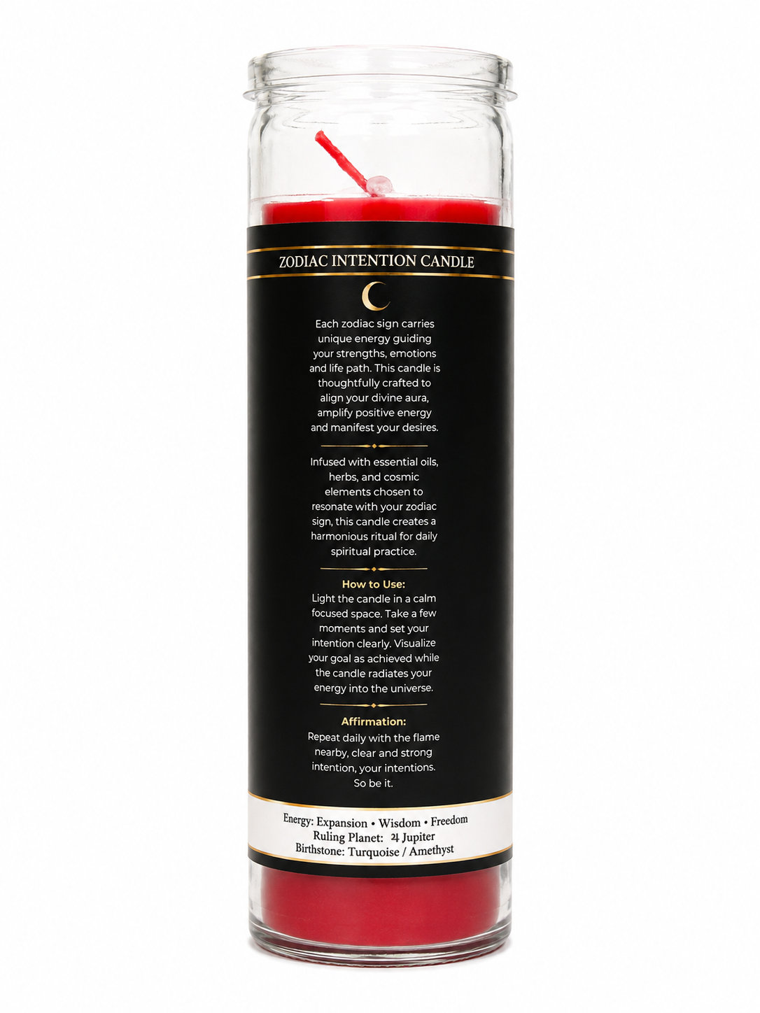 Glass Jar Candle Scented - Sagittarius: The Archer (380gm)