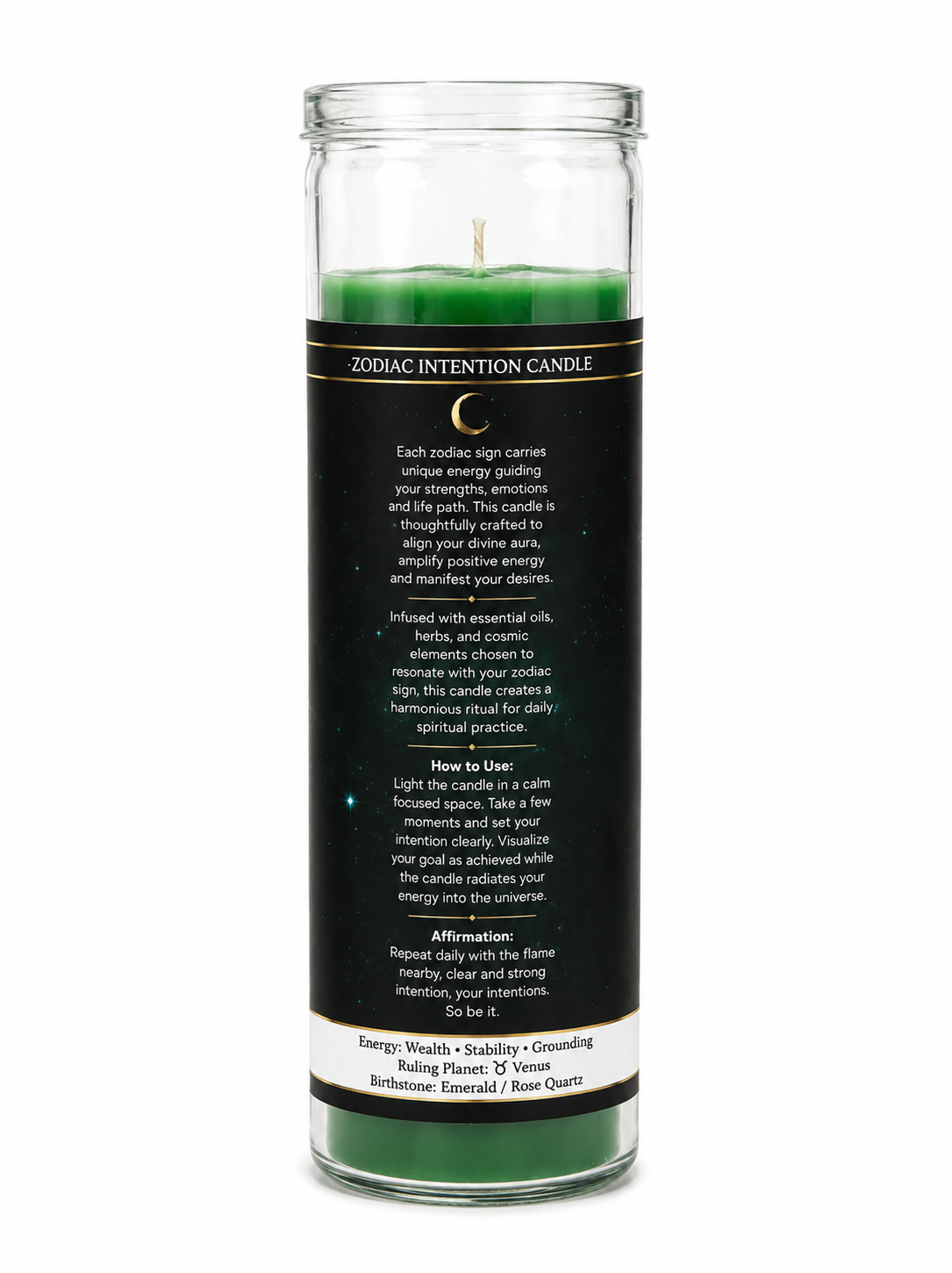 Glass Jar Candle Scented - Taurus: The Bull (380gm)