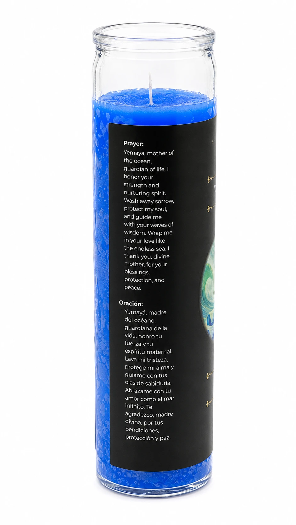 Unscented Glass Jar Candle - Yemaya