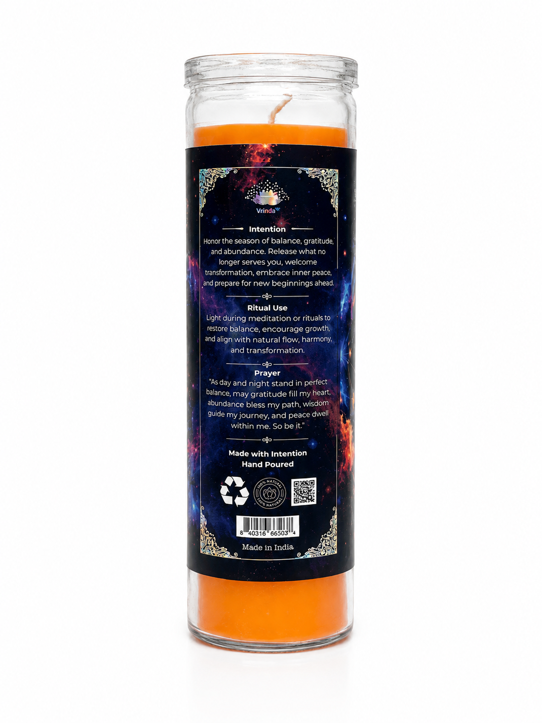 Autumn Equinox Scented Spiritual Ritual Jar Candle