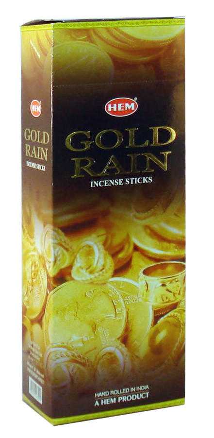 Hem Gold Rain Hem 20 Sticks Hexa Pack VD Importers Inc.