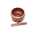 Tibetan Singing Bowl OM MANI (Red)