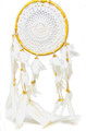 Dream Catcher 8" diameter rattan (white crochet)