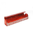 Wooden Coffin Box (Red Silver)