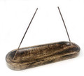 Wood Boat Incense burner 11"