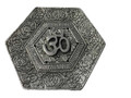 Aluminum Hexa Incense Holder Om