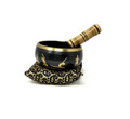 Tibetan Singing Bowl Buddha Yoga Om Mani Padme Hum (Black)