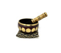 Tibetan Singing Bowl Phases of Moon (Black)