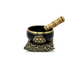 Tibetan Singing Bowl Fower of Life (Black)