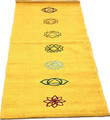 Cotton Yoga Mat Orange 7 Chakra(71" x 23") Anti-Skid