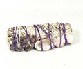 White sage, lavender, mini red abalone, pink Quartz, stick lentisco 4"