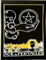 The Ace of Pentacles (hand) wall hanging Tapestry (30"X40")