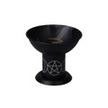 Iron Charcoal Burner Triple Moon Pentacle approx. 4"