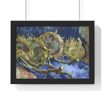  Premium Framed Horizontal Poster,Vincent van Gogh's Four Withered Sunflowers (1887)  - Premium Framed Horizontal Poster,Vincent van Gogh's Four Withered Sunflowers (1887)  