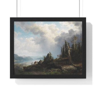 August Wilhelm Leu, Gebirgslandschaft  -  Premium Framed Horizontal Poster,August Wilhelm Leu, Gebirgslandschaft  -  Premium Framed Horizontal Poster,August Wilhelm Leu, Gebirgslandschaft  ,  Premium Framed Horizontal Poster