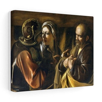 The Denial of Saint Peter,  Caravaggio  ,  Stretched Canvas,The Denial of Saint Peter,  Caravaggio  -  Stretched Canvas,The Denial of Saint Peter,  Caravaggio  -  Stretched Canvas