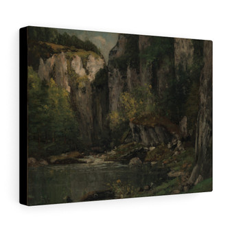 77, Gustave Courbet, French, Stretched Canvas,River and Rocks, 1873-77, Gustave Courbet, French- Stretched Canvas,River and Rocks, 1873-77, Gustave Courbet, French- Stretched Canvas,River and Rocks, 1873