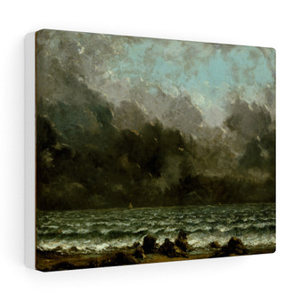  Stretched Canvas,The Sea, 1865 or later, Gustave Courbet, French- Stretched Canvas,The Sea, 1865 or later, Gustave Courbet, French- Stretched Canvas,The Sea, 1865 or later, Gustave Courbet, French