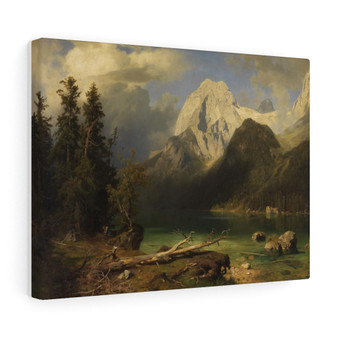 August Wilhelm Leu, Gebirgssee mit Gebirgsmassiv im Hintergrund  ,  Stretched Canvas,August Wilhelm Leu, Gebirgssee mit Gebirgsmassiv im Hintergrund  -  Stretched Canvas,August Wilhelm Leu, Gebirgssee mit Gebirgsmassiv im Hintergrund  -  Stretched Canvas