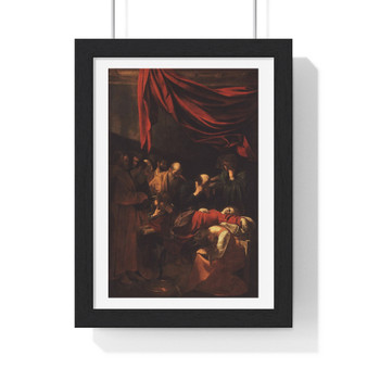 Death of the Virgin Caravaggio  ,  Premium Framed Vertical Poster,Death of the Virgin Caravaggio  -  Premium Framed Vertical Poster