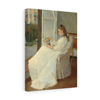  Stretched Canvas,Berthe Morisot -The Artist's Sister at a Window- 1869: Stretched Canvas,Berthe Morisot ,The Artist's Sister at a Window, 1869: Stretched Canvas,Berthe Morisot -The Artist's Sister at a Window- 1869