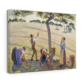 Apple Harvest (1888) painting by Camille Pissarro , Stretched Canvas,Apple Harvest (1888) painting by Camille Pissarro - Stretched Canvas